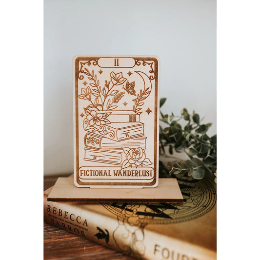 Fictional Wanderlust Tarot Shelf Sign