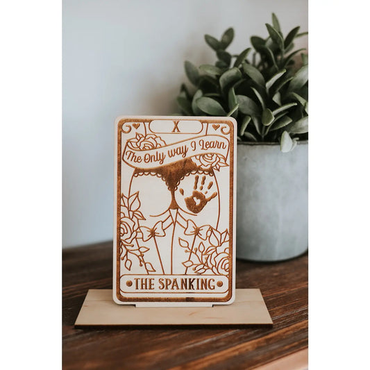 The Spanking Tarot Shelf Sign